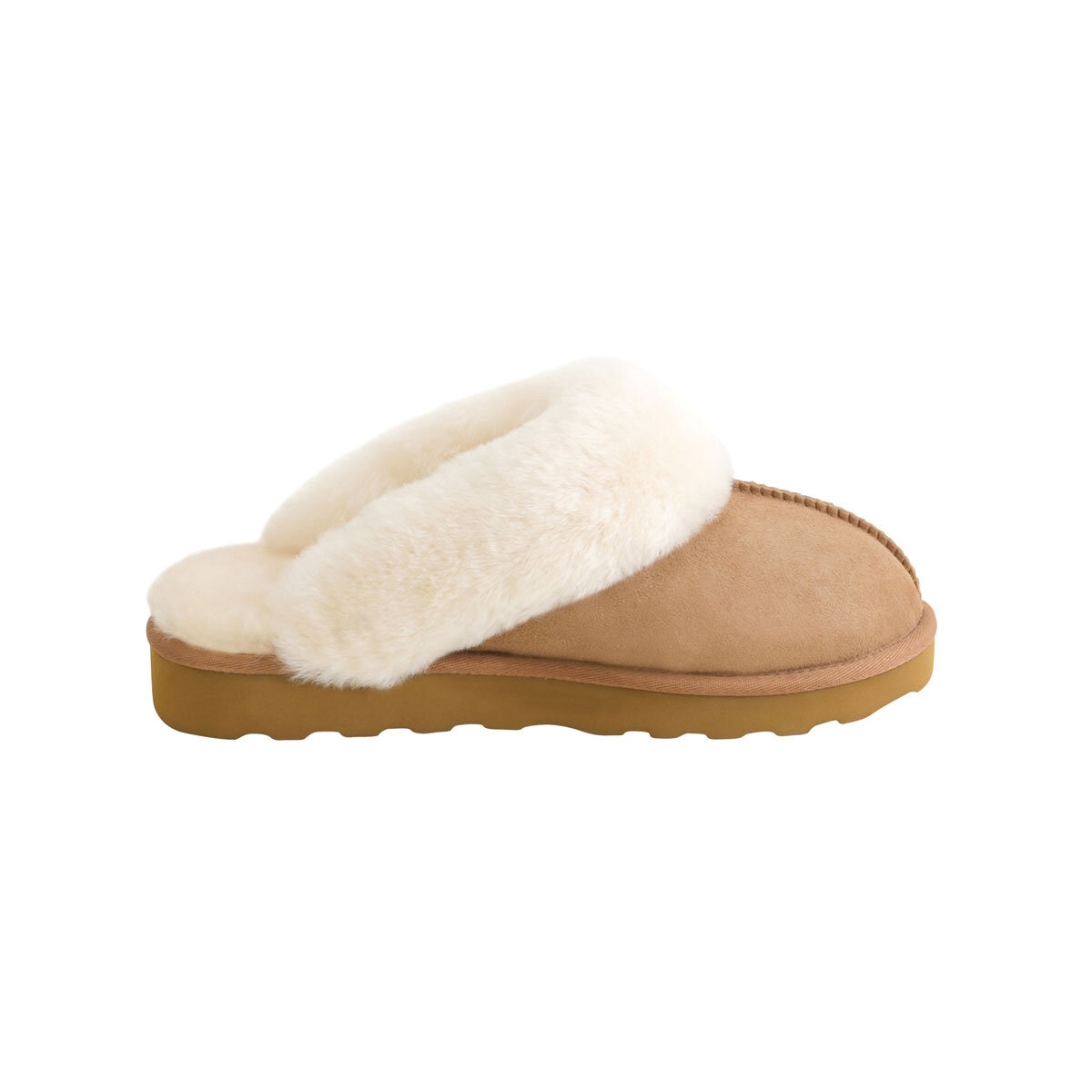 Kirkland Signature Women's Shearling Slippers in Chestnut