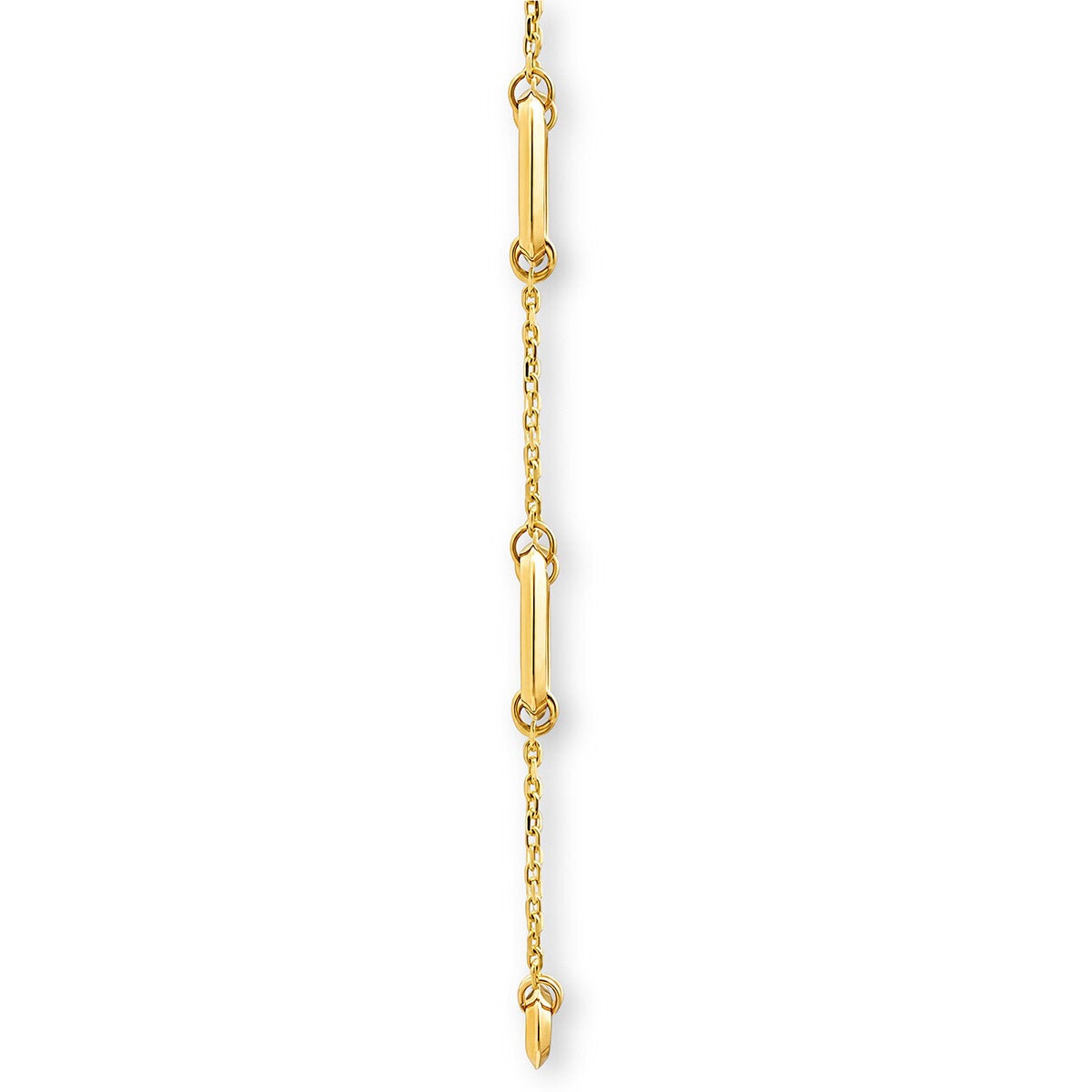 14ct Yellow Gold Paperclip Station Necklace 14ct Yellow Gold Paperclip Station Necklace