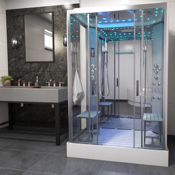 Insignia Platinum 1400 x 900mm Rectangular Steam Shower in Chrome