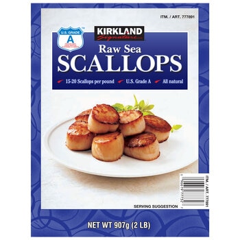 Kirkland Signature Raw Sea Scallops, 907g