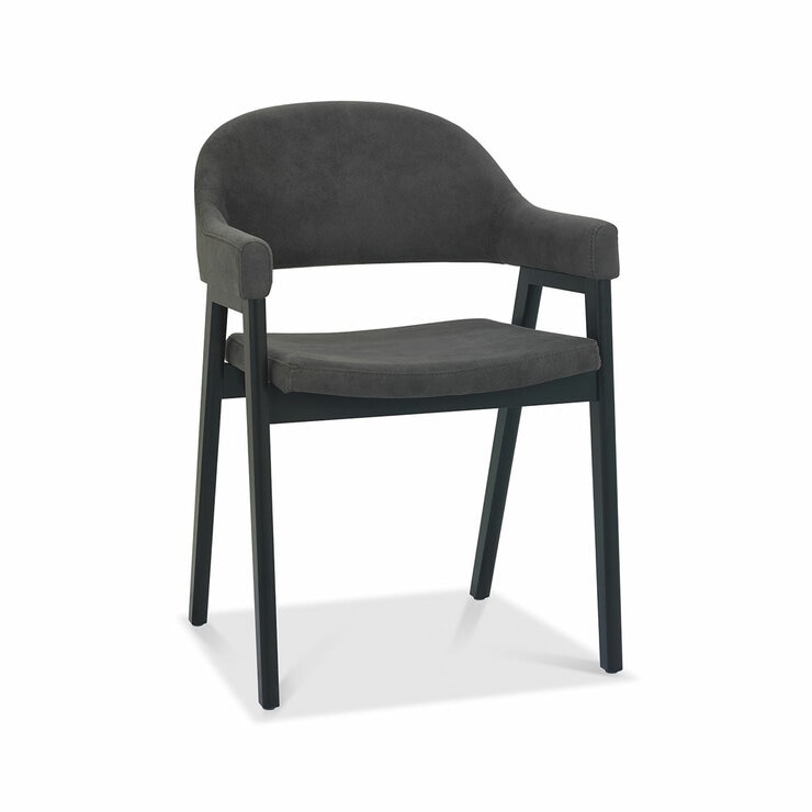 Bentley Designs Camden Peppercorn Grey Fabric Armchair, 2 Pack Bentley Designs Camden Peppercorn Grey Fabric Armchair, 2 Pack