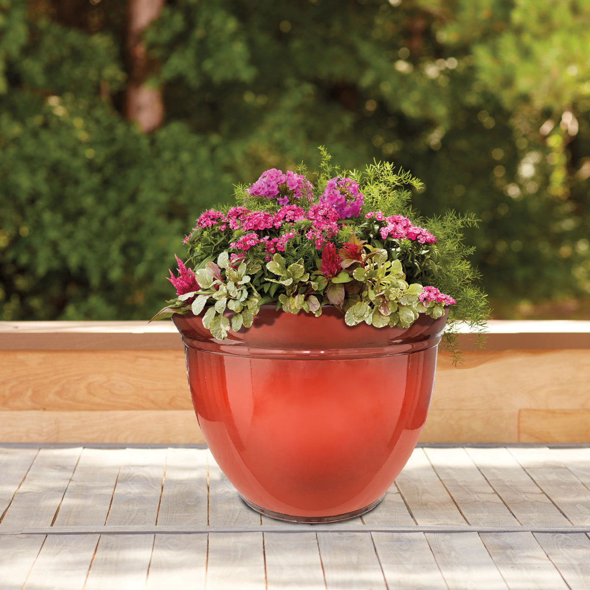 Kittredge 22" (56cm) Resin Planter In Red Costco UK