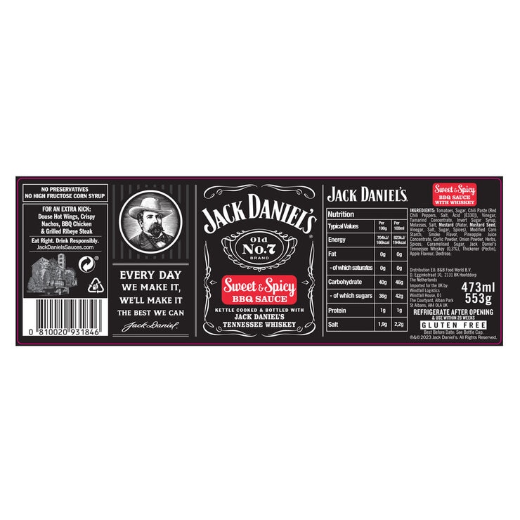 Jack Daniel's BBQ Sauce Variety Pack, 3 x 553g