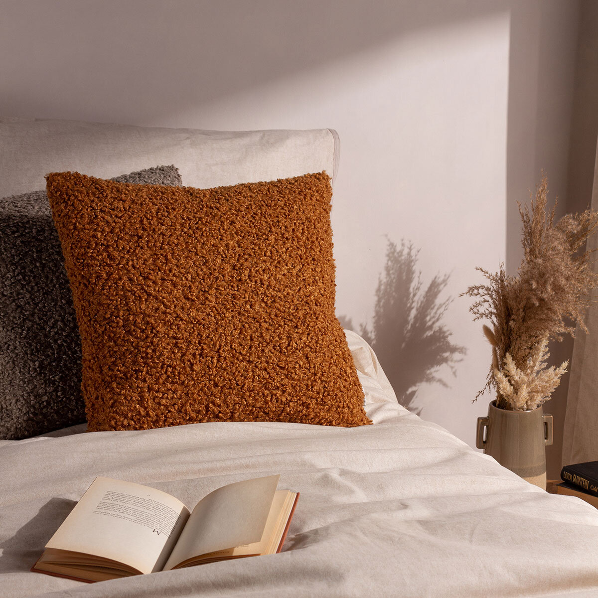 Furn Cabu Reversible Boucle Cushion 2 Pack in 5 colours, 45 x 45 cm