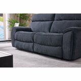 Atlanta Grey Cord Fabric Power Reclining Large 2 Seater Sofa