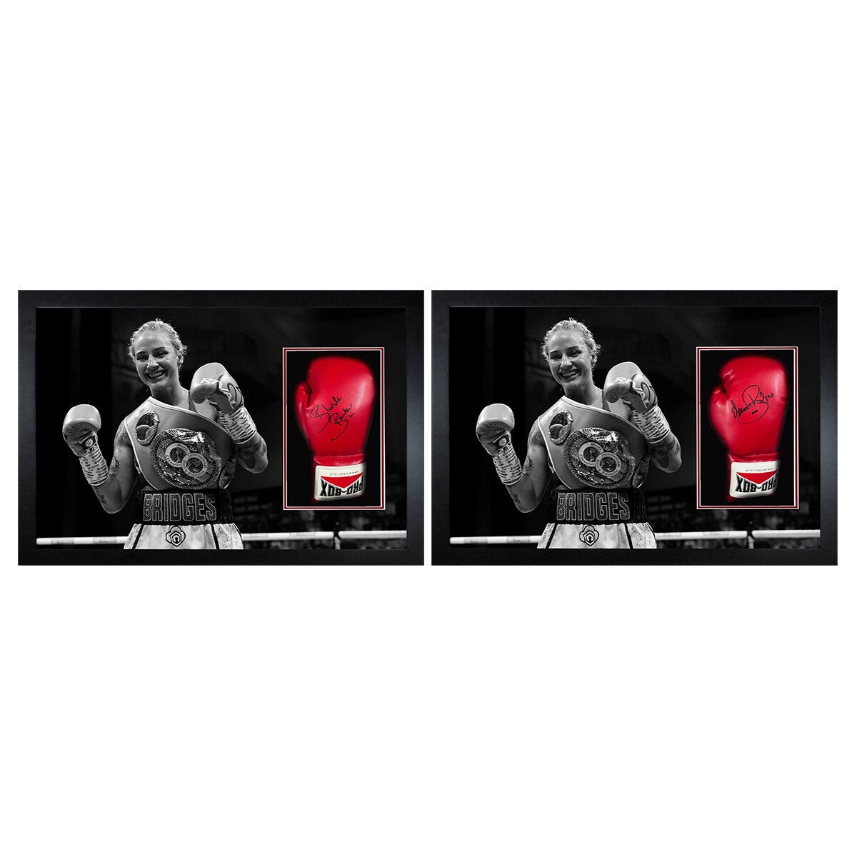 Ebanie Bridges Signed Boxing Glove Frame in 2 Options Ebanie Bridges Signed Boxing Glove Frame in 2 Options