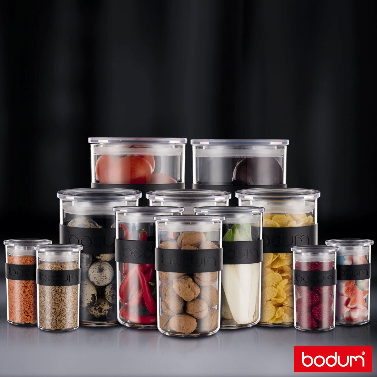 Bodum 12 pack Glass Jars