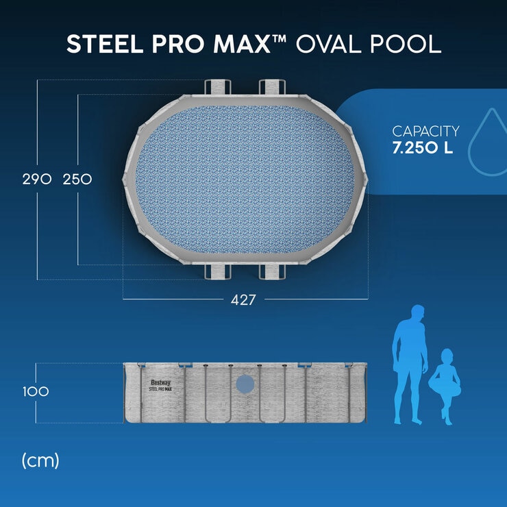 14ft x 8'2'' x 39.5'' Splashview Pool Set Oval 14ft x 8'2'' x 39.5'' Splashview Pool Set Oval