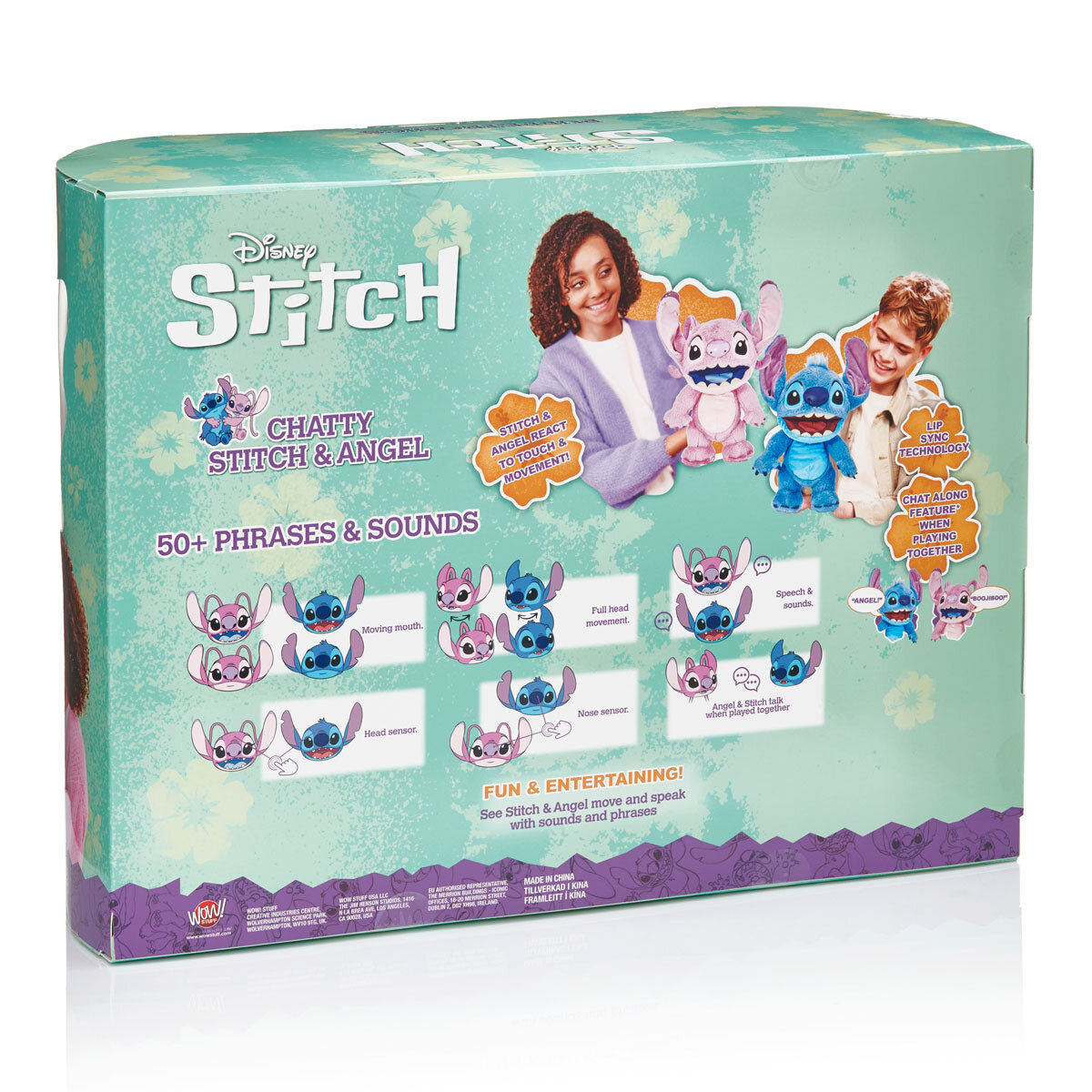 Disney Chatty Stitch & Angel Deluxe Puppetronic Twin Pack (6+ Years )