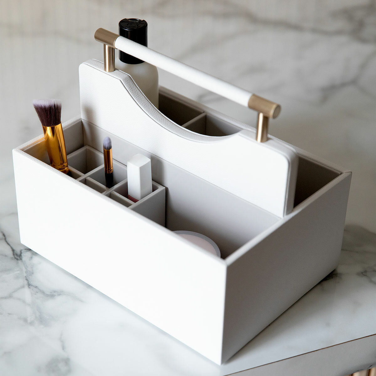 Pebble White Classic Cosmetic Organiser