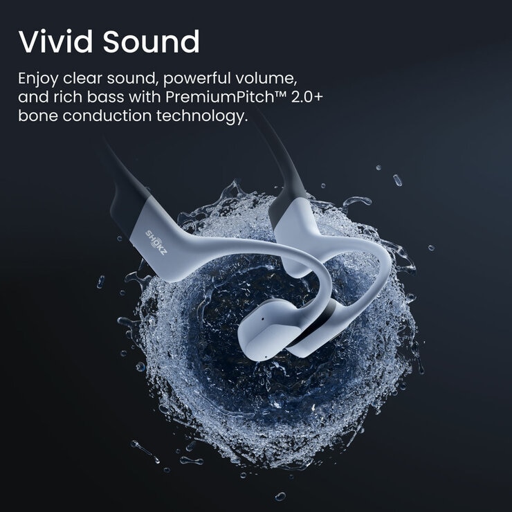 Enjoy clear sound, powerful volume and rich base with premium pitch 2.0+ bone conduction technoloy