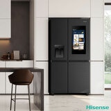 Hisense PureFlat Eclipse RS9P628GPFE, Plumbed Multidoor Fridge Freezer, E Rated In Dark Steel