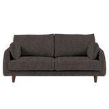 Gallery Oakwood Dark Grey 3 Seater Fabric Sofa