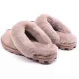 Kirkland Signature Women's Shearling Slippers in Caribou