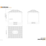 Sojag Kiruna 10ft x 12ft (3 x 3.64m) Aluminium Frame Sun Shelter with Galvanised Steel Roof + Insect Netting