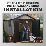 Installation for Keter Oakland 7ft 6" x 9ft 4" (2.3 x 2.9m) Shed
