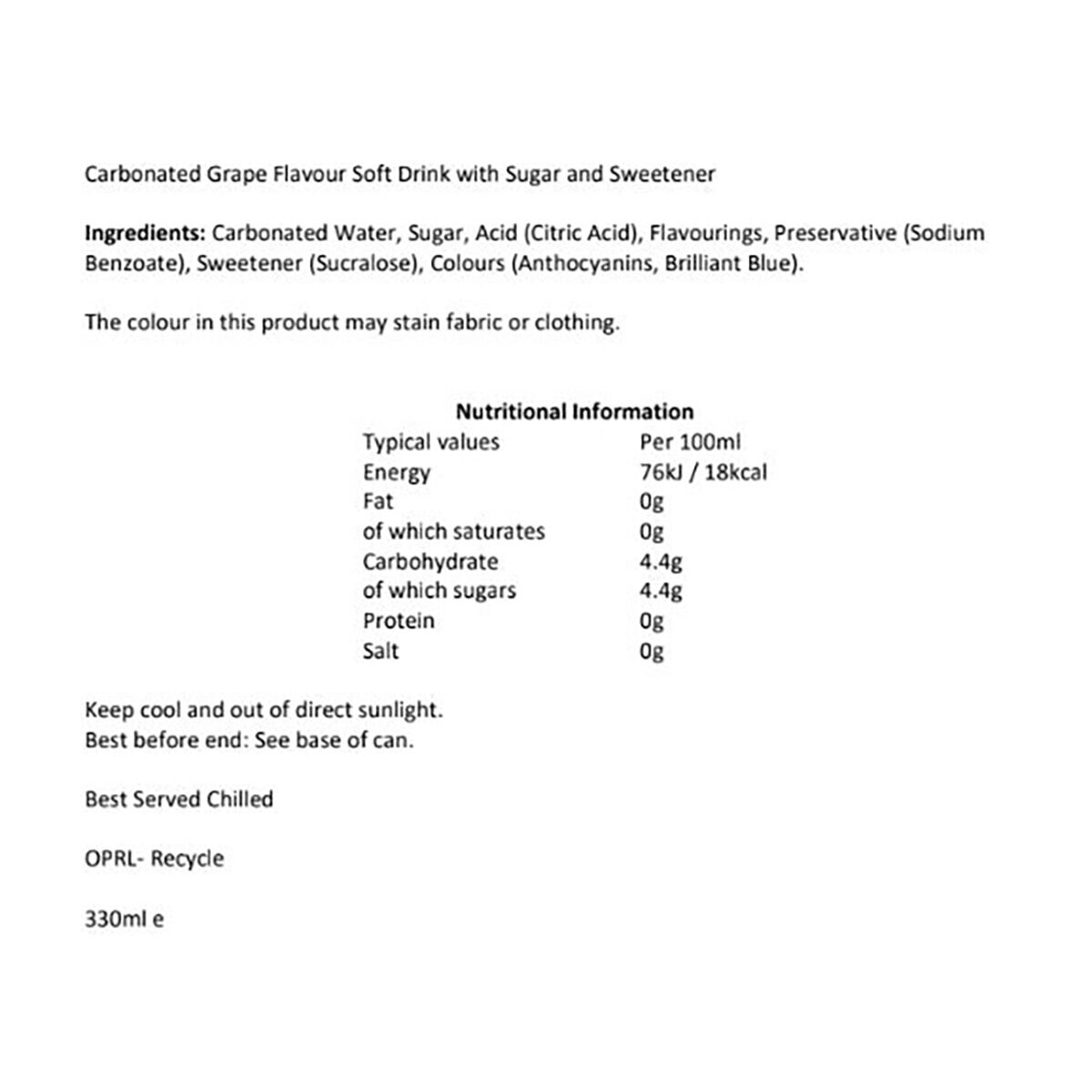 Nutritional Information