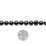 7.5-8mm Cultured Freshwater Black Pearl Bolo Bracelet, 18ct Yellow Gold