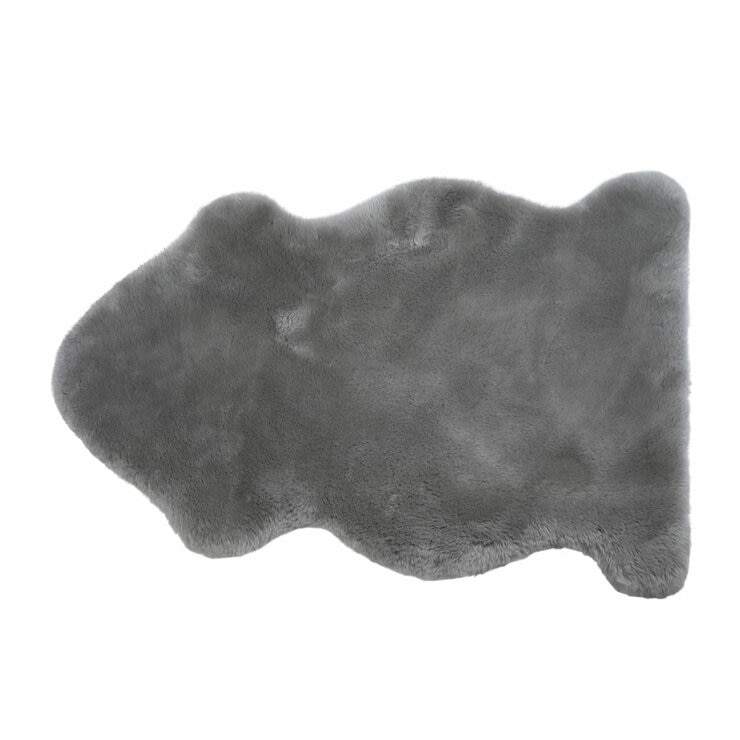 Windward Single Sheepskin Rug in Grey, 60 x 95 cm