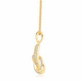 0.34ctw Round Brilliant Cut Diamond Knot Pendant, 14ct Yellow Gold 0.34ctw Round Brilliant Cut Diamond Knot Pendant, 14ct Yellow Gold