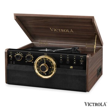 Victrola Empire VTA-270B-ESP-EU Automatic Record Player with 3 Speed Turntable in Espresso