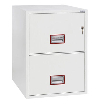 Phoenix World Class Vertical Fire File FS2252K 2 Drawer Filing Cabinet with Key Lock