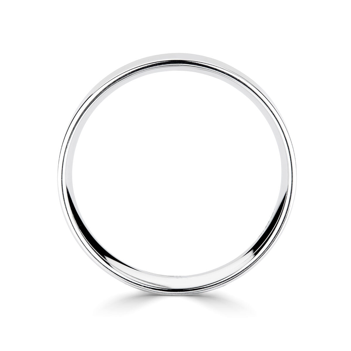 6.0mm Basic Light Court Wedding band. 18ct White Gold