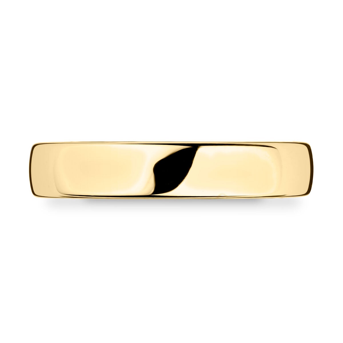 4.0mm Basic Light Court Wedding band. 18ct Yellow Gold