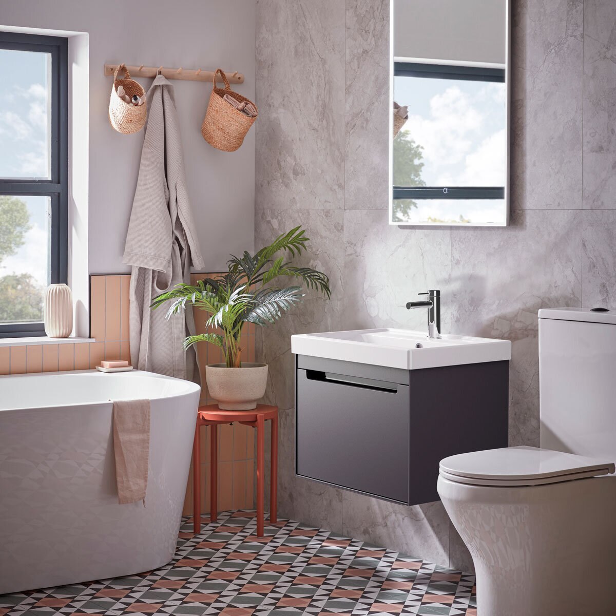 Tavistock Kew with Basin in Dark Grey at costco.co.uk