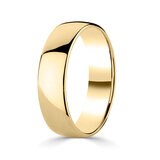 6.0mm Basic Light Court Wedding band. 18ct Yellow Gold