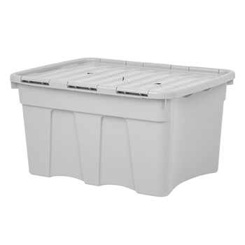 Wham 45L Crystal Clear Plastic Box and Lid- 5 Pack