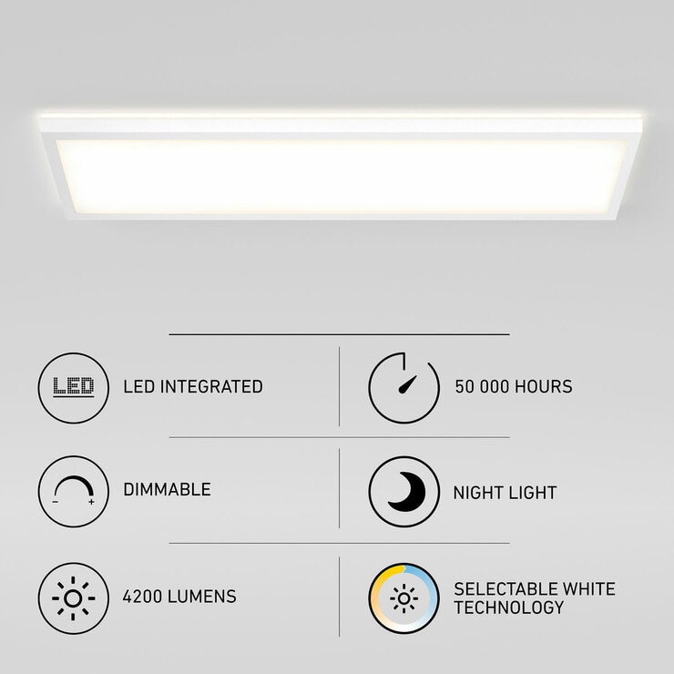 Artika Rayma LED Flat Panel Light with Backlight 121.4 x 30.5 cm Artika Rayma LED Flat Panel Light with Backlight 121.4 x 30.5 cm