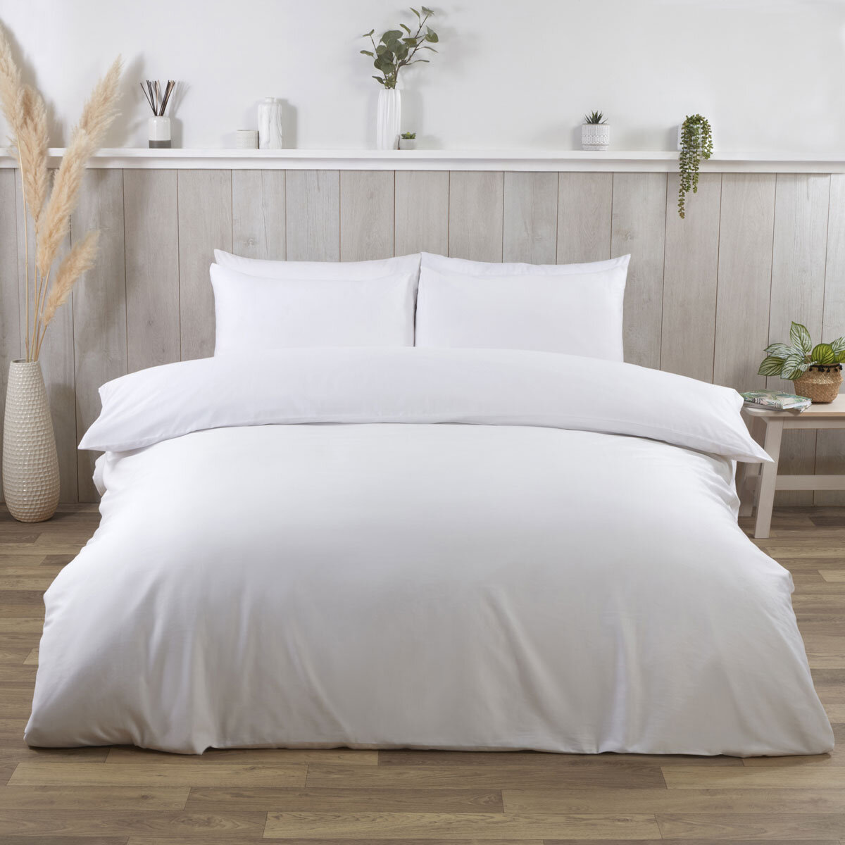 British Home Bedding 100% Egyptian Cotton Long Staple Sateen 400 Thread Count Fitted Sheet White, Single 