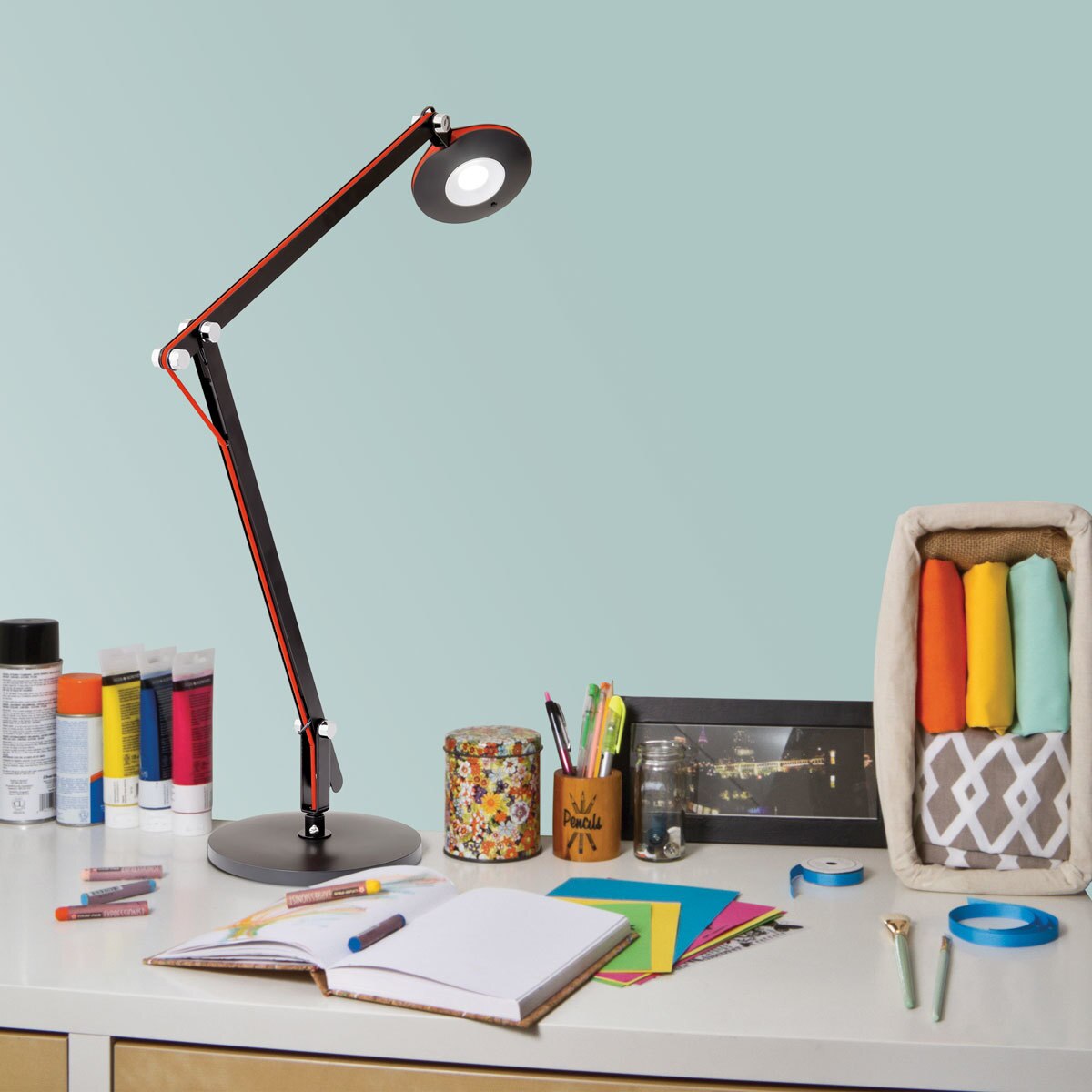 OttLite LED Crane Desk Lamp in Black Costco UK