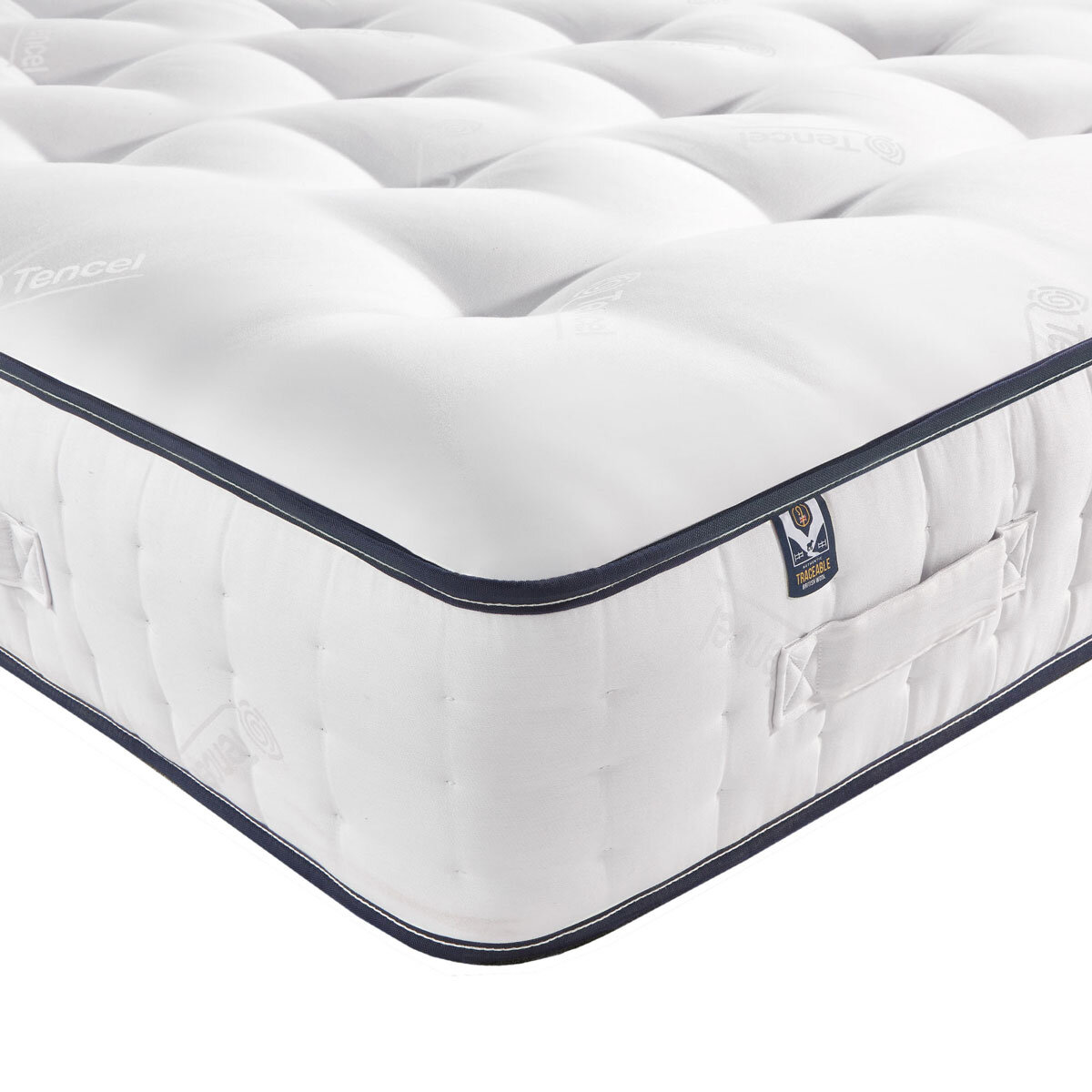 Silentnight British Wool 2400 Pocket Mattress & Slate Grey Full Ottoman Divan in 3 Sizes