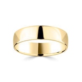 6.0mm Basic Light Court Wedding band. 18ct Yellow Gold