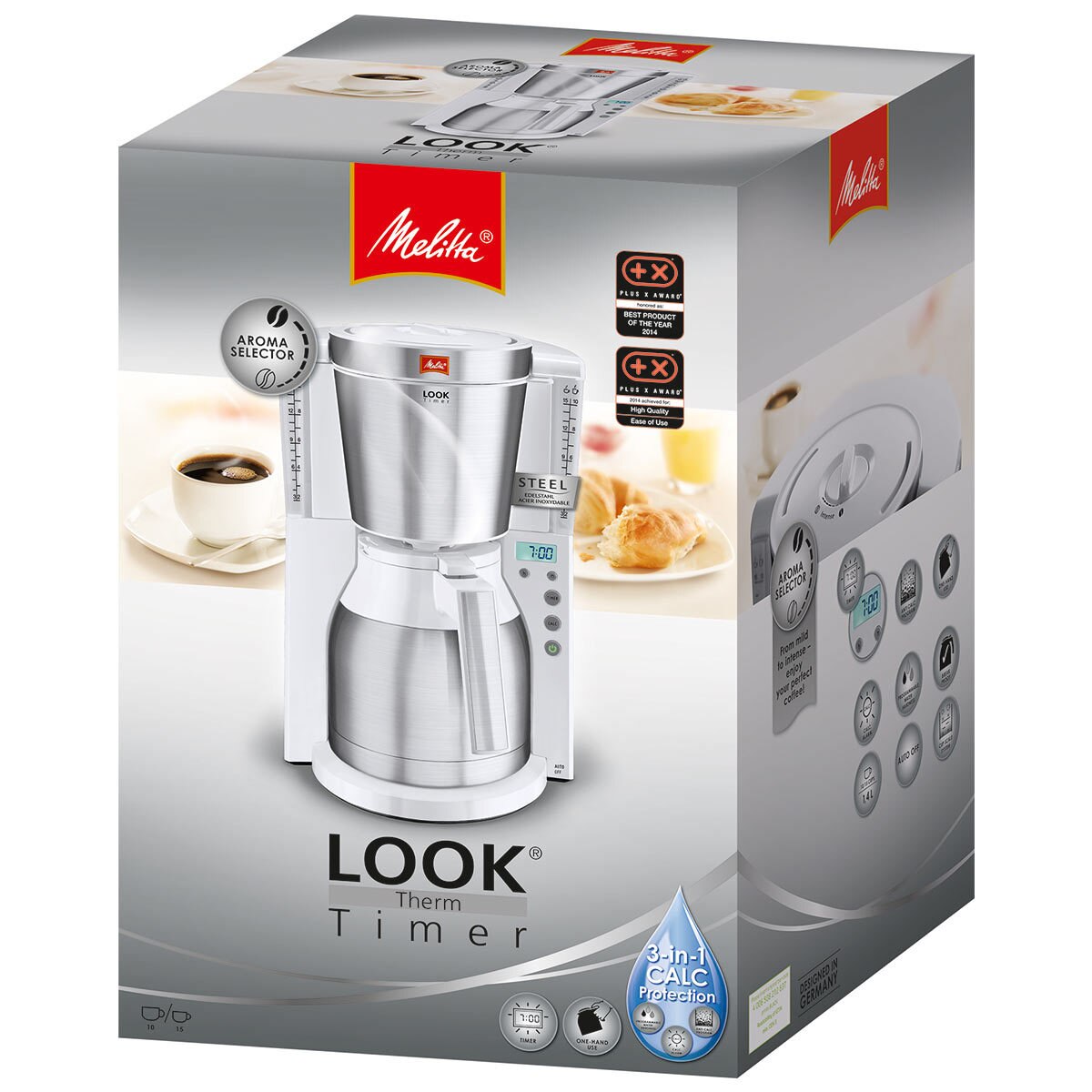 Melitta Look IV Therm Timer Filter Coffee Machine White Costco UK
