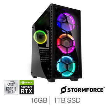 Stormforce, Intel Core i5, 16GB RAM, 1TB SSD, NVIDIA GeForce RTX 3060, Gaming Desktop PC