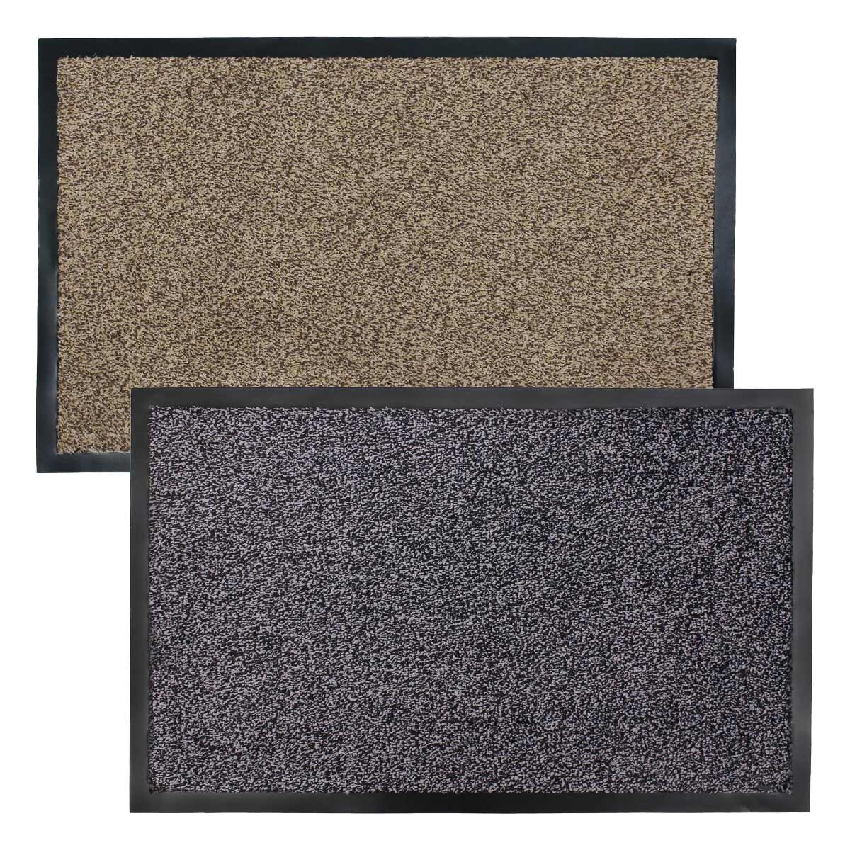 JVL Admiral Microfibre Door Mat in 2 Colours, 50 x 80cm - 2 Pack