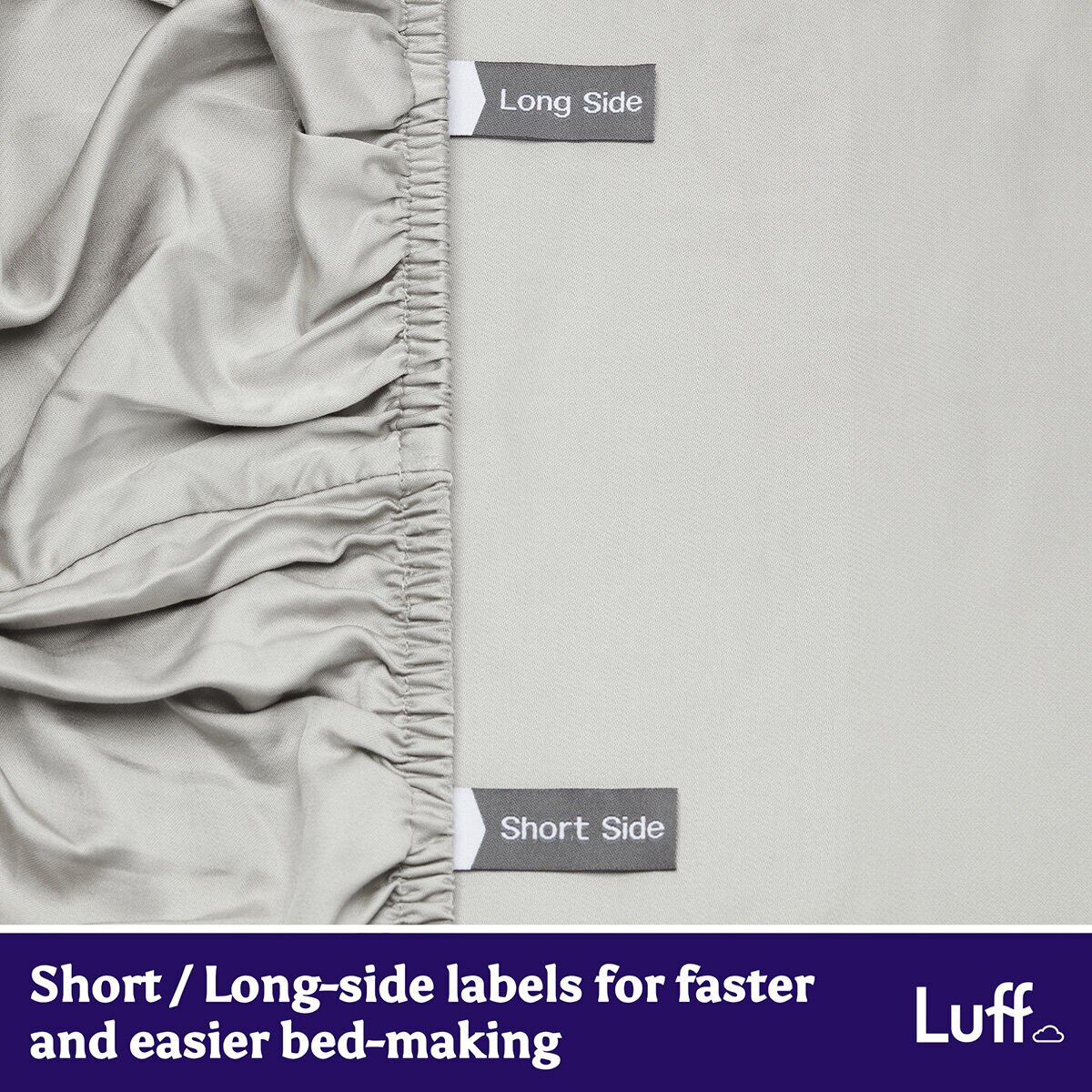 Light Grey SilverLining Fitted Sheet Labels