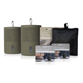 Absodry Moisture Absorber Bundle With Refills and Textile