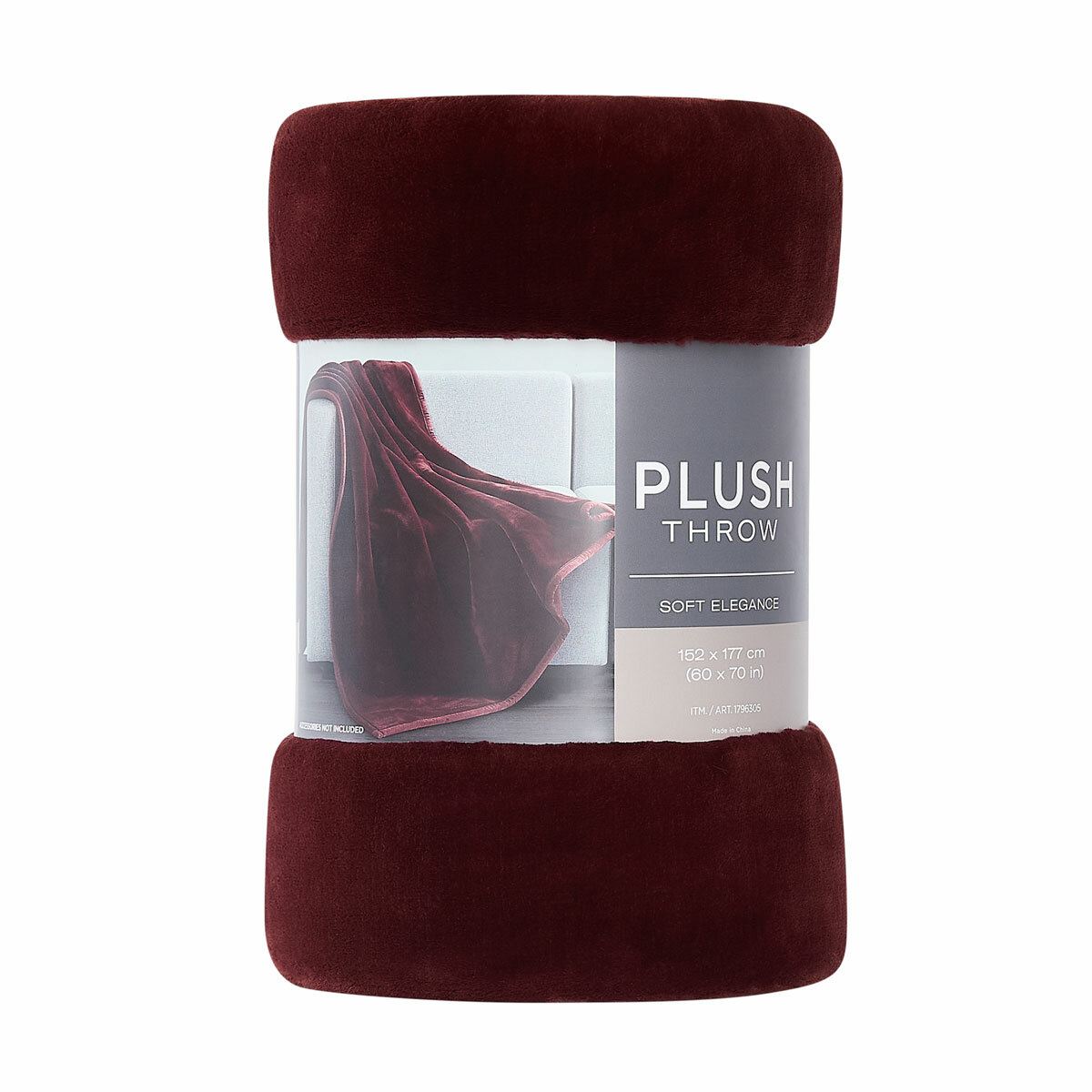 Coco Plush Throw in Red, 152 x 177 cm Coco Plush Throw in Red, 152 x 177 cm