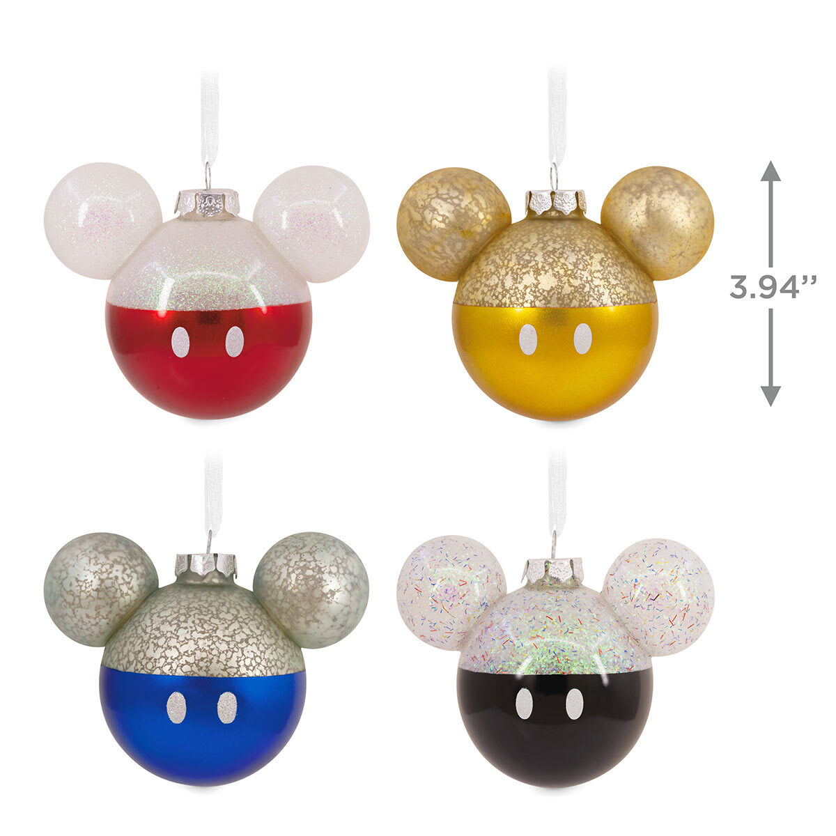 Buy Mickey Icon Ornaments Set of 4 Dimensions Image at Costco.co.uk