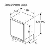 Bosch Series 4, KUR21VFE0G Built Under Fridge, E Rated Bosch Series 4, KUR21VFE0G Built Under Fridge, E Rated