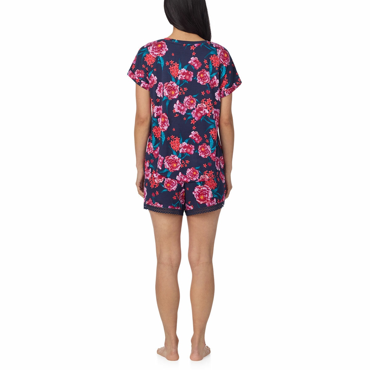 Carole Hochman 3 Piece Pyjama Set In Navy Floral