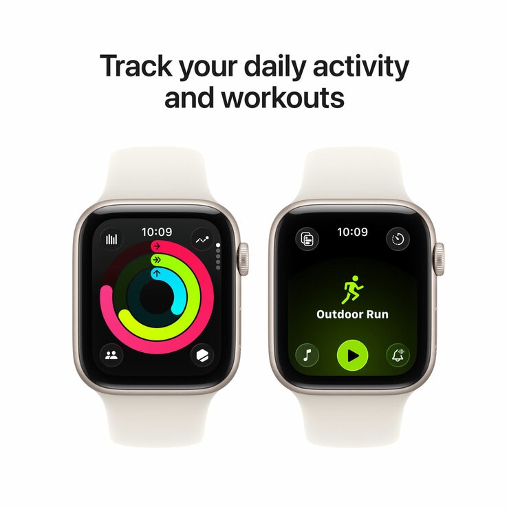 Buy Apple Watch SE 3 GPS + Cellular, 44mm Starlight Aluminium Case with Starlight Sport Band M/L, MEPF4MP/A at costco.co.uk