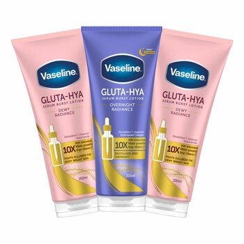 Vaseline Lotion Gluta Hya Serum Burst, 3x 200ml