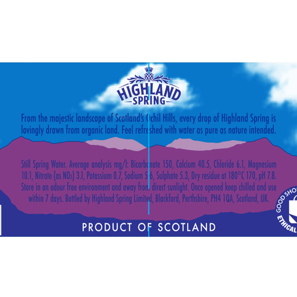 Highland Spring Still Spring Water, 24 x 330ml