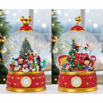 Christmas Snow Globe With Glitter And LED Lights