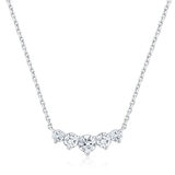 1.00ctw Round Brillant Cut Diamond 5 Stone Necklace